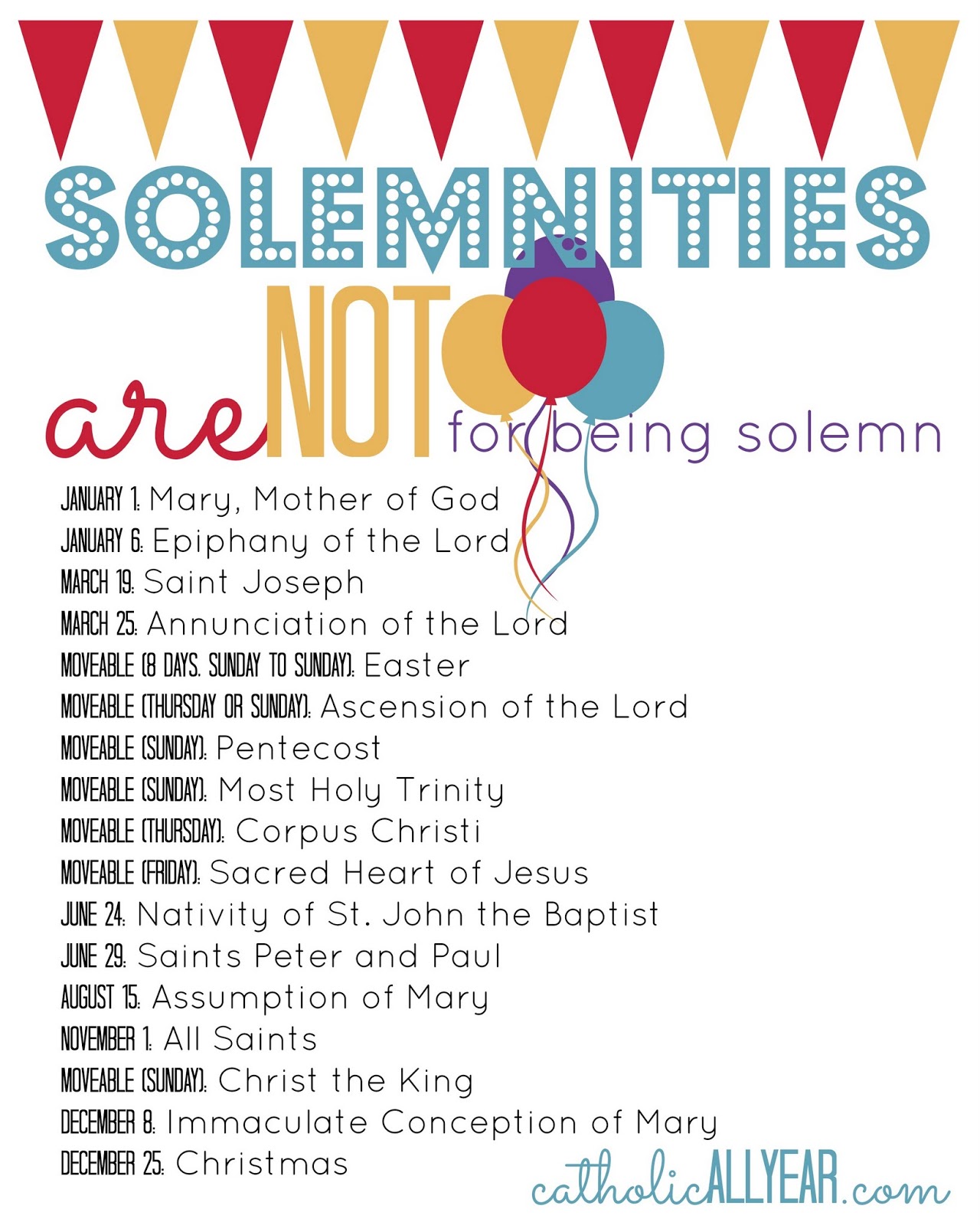 Solemnities are NOT for Being Solemn What They Are, Why They Matter