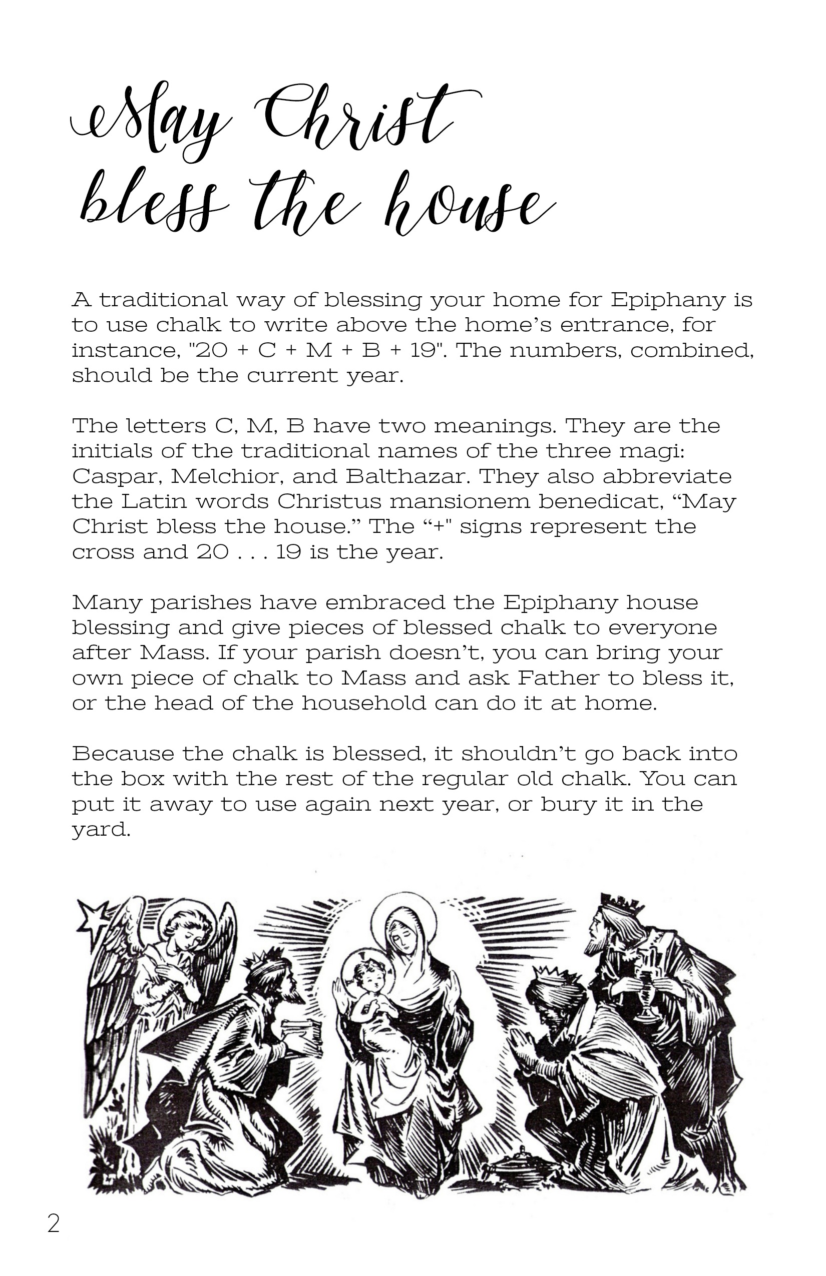 Epiphany House Blessing Printable Booklet Catholic All Year