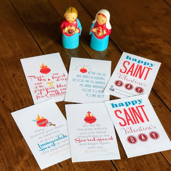 Catholic Valentine Cards (Catholic Hearts Design)