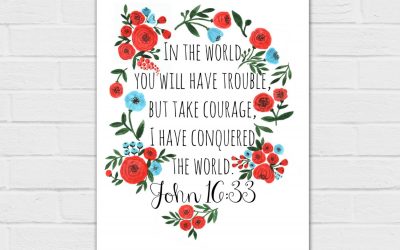 In The World You Will Have Trouble, But Take Courage {digital download} 8×10 and SQUARE, two colors