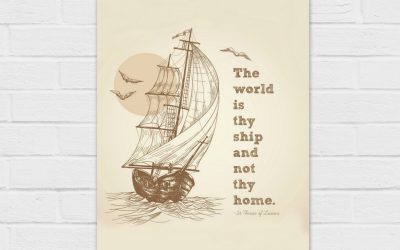 Saint Therese of Lisieux Quote *SQUARE and 8×10* {digital download} The World is Thy Ship and Not Thy Home