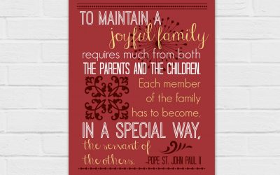 To Maintain a Joyful Family {digital download} Four versions in 8×10, one in 5×7