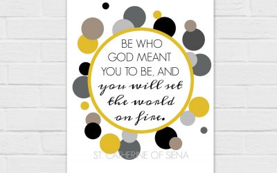 Set the World on Fire *SQUARE and 8×10* {digital download} St. Catherine of Siena Quote