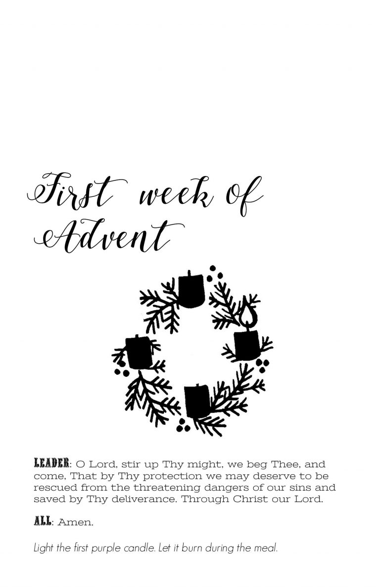 Advent Wreath Prayers Printable Booklet Catholic All Year