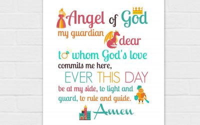 Guardian Angel Prayer: Fairy Tale Version {digital download} TWO prayers, two sizes, two color versions 8×10 and SQUARE