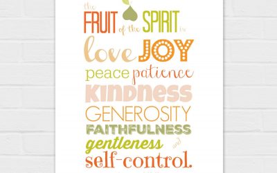 The Fruit of the Spirit {digital download} on white and peach in 8×10 and 11×14