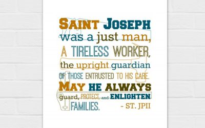St. Joseph Was a Just Man {digital download}