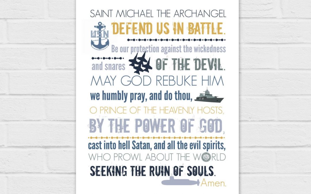 St. Michael Prayer U.S. Navy {digital download} 8×10 and 5×7