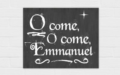 O Come O Come Emmanuel Chalkboard {digital download}