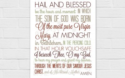 8×10 Christmas Anticipation Prayer in red {digital download}