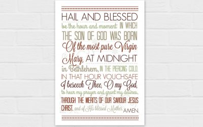 5×7 Christmas Anticipation Prayer in red {digital download}