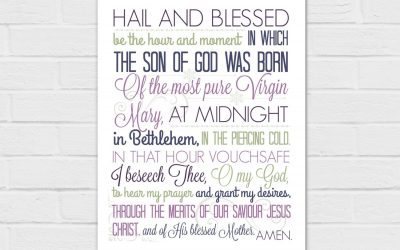 Christmas Anticipation Prayer 11×14 in purple {digital download} St. Andrew, Advent, Christmas Prayer