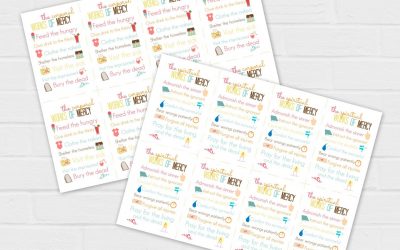 Corporal and Spiritual Works of Mercy Holy Cards {digital download}
