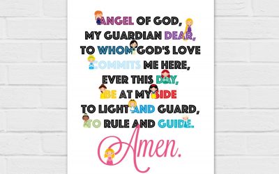 8×10 and square Disney Princess Guardian Angel Prayer {digital download}