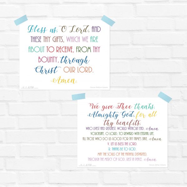 Grace Before and After Meals in Color and B&W versions {digital download}