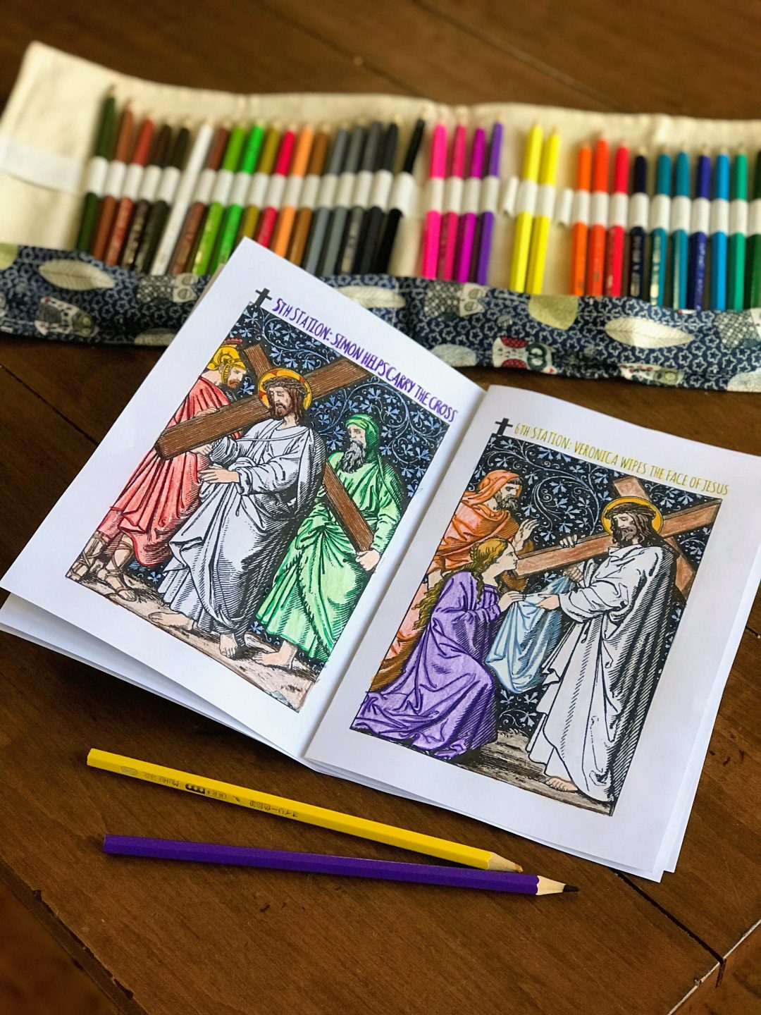 Stations of the Cross Printable Coloring Book/Coloring Pages for Adults