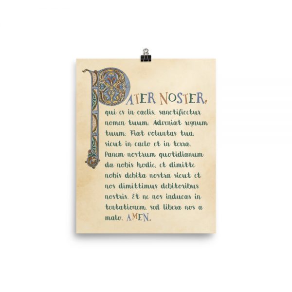 Illuminated Pater Noster Poster