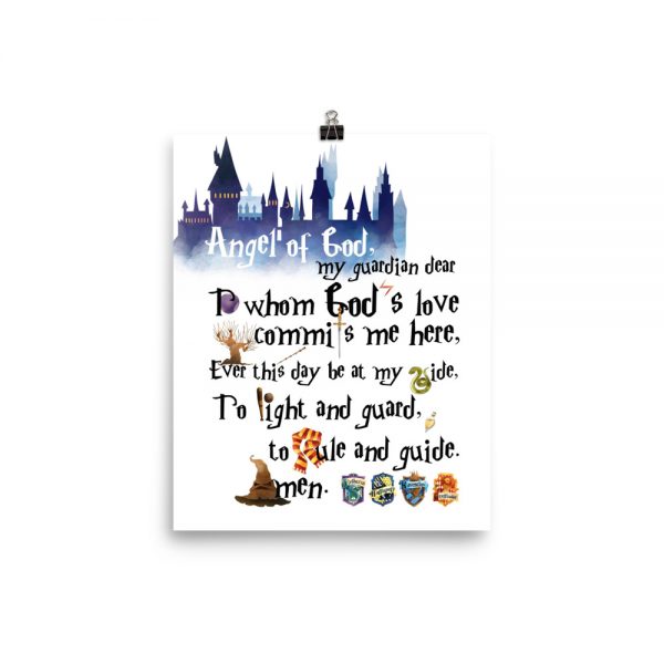 Harry Potter Guardian Angel Prayer Poster