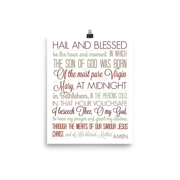 Christmas Anticipation Prayer in Red – Poster