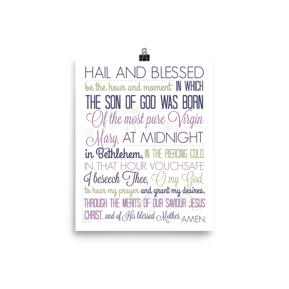Christmas Anticipation Prayer in Purple – Poster