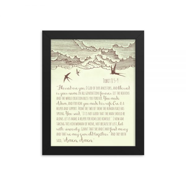 Marriage Prayer of Tobias and Sarah – Framed Poster (in)