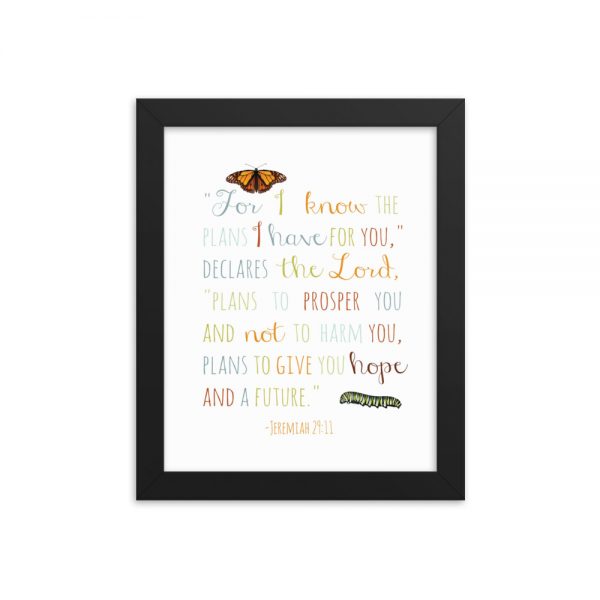 I Know the Plans I Have for You –  Framed Poster (in)