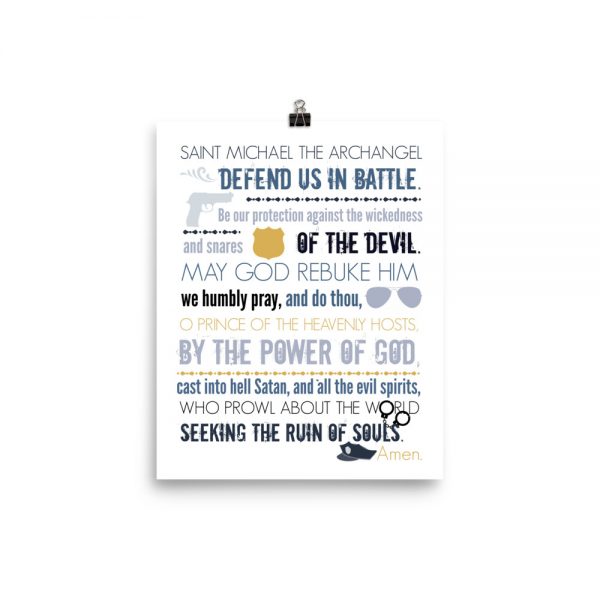 St. Michael Prayer, Patron Saint of Police Officers – Poster