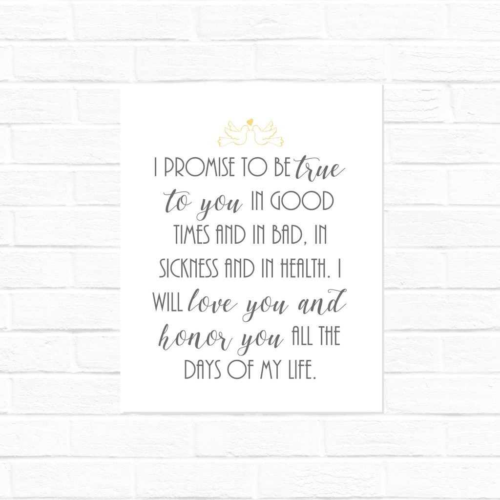 Best 21 I Promise Wedding Vows Home Family Style And Art Ideas   8x10 Template Wedding 3 1024x1024 