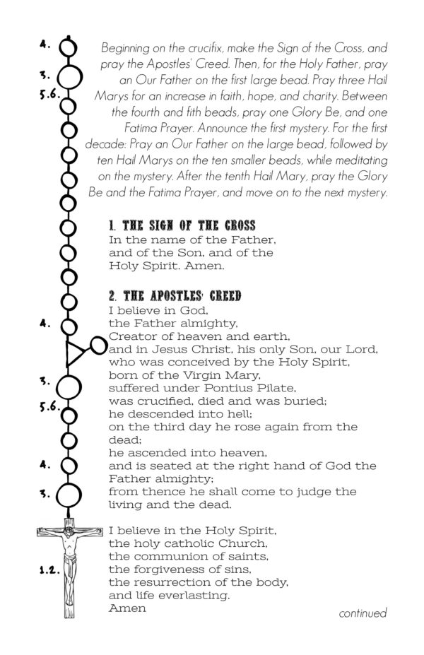 How To Pray The Rosary Printable Handout Pdf File Etsy Praying The ...