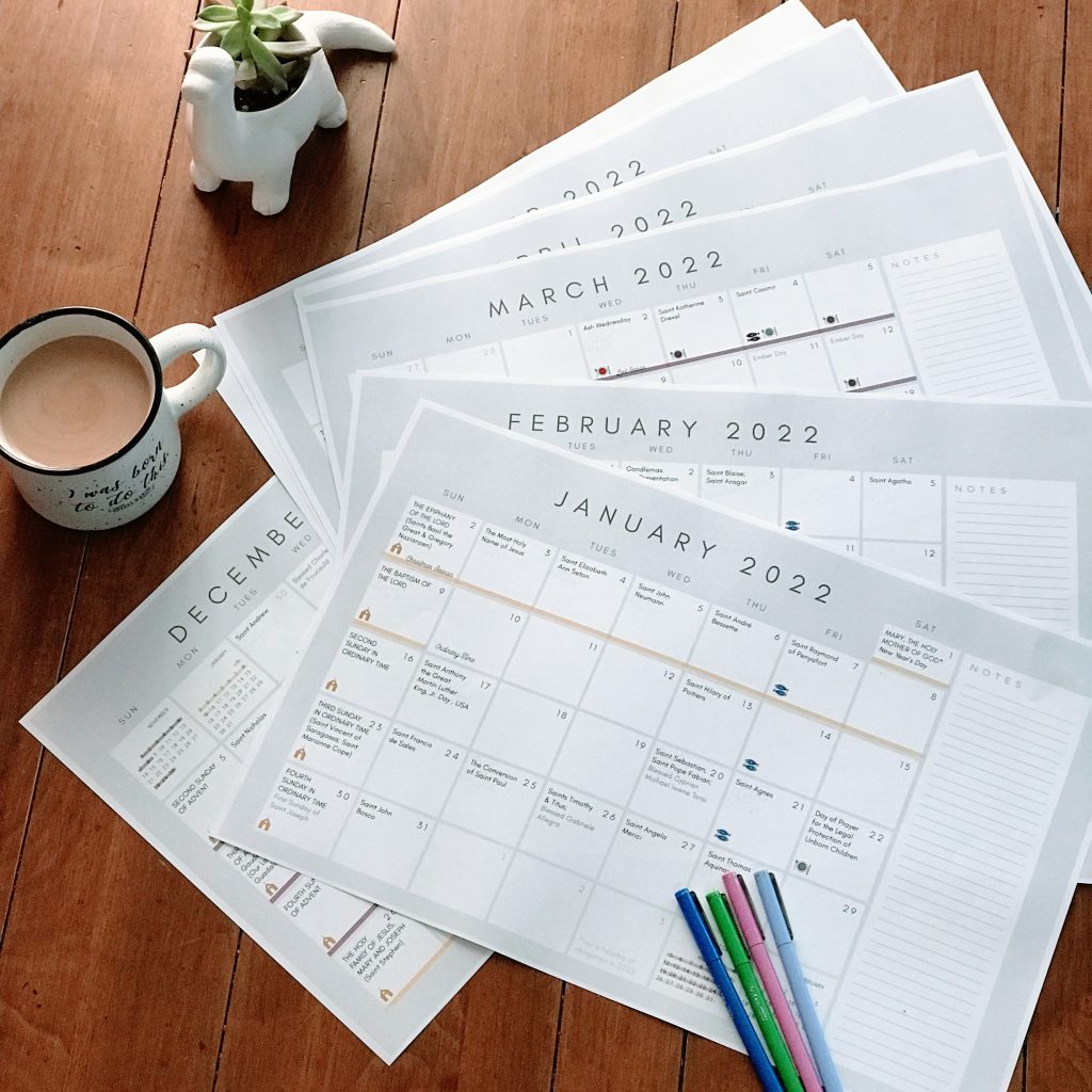 Catholic Liturgical Wall Calendars (or The Ultimate Solution to Your