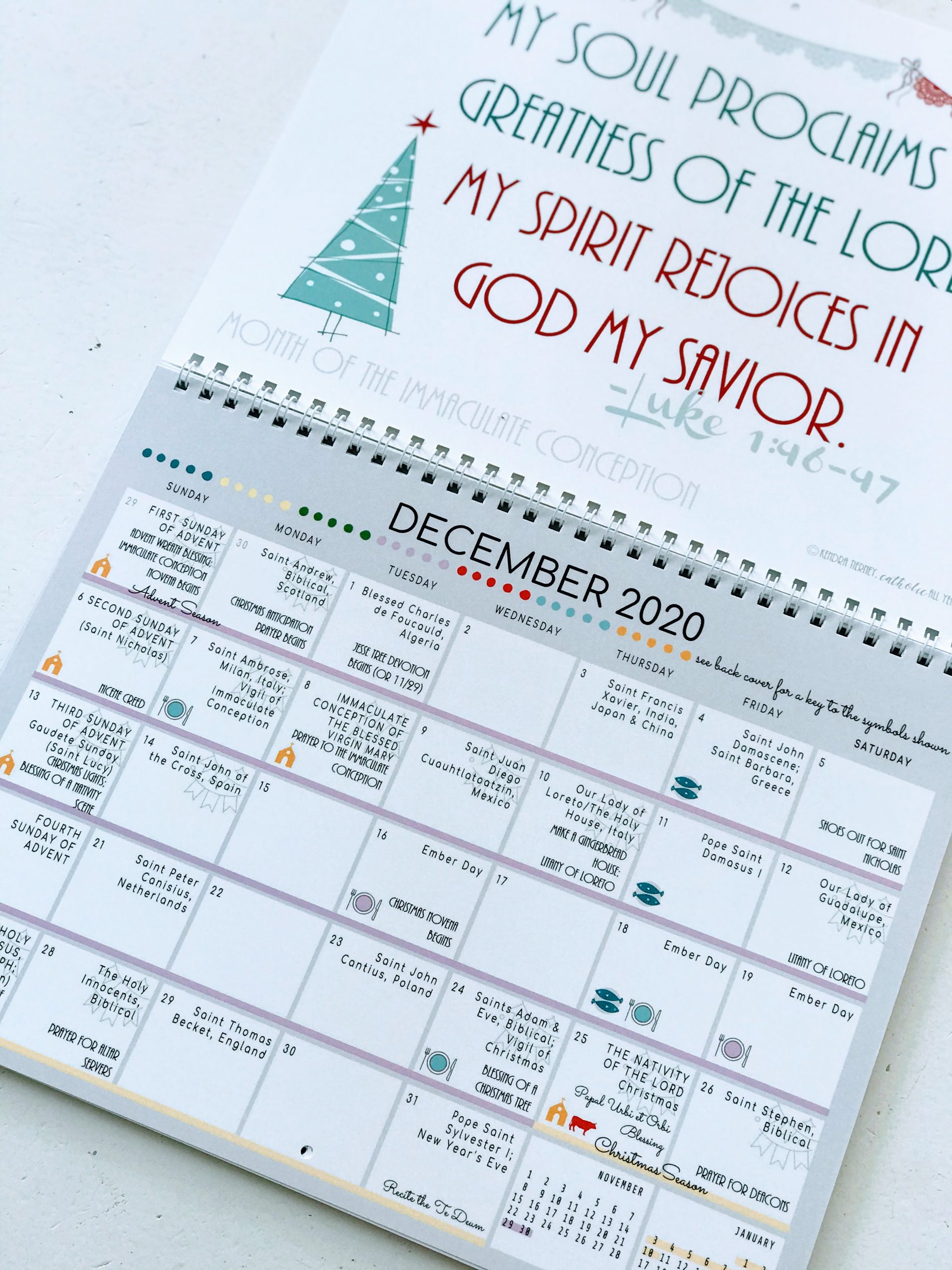 Catholic All Year 2021 Liturgical Calendar with Monthly ...
