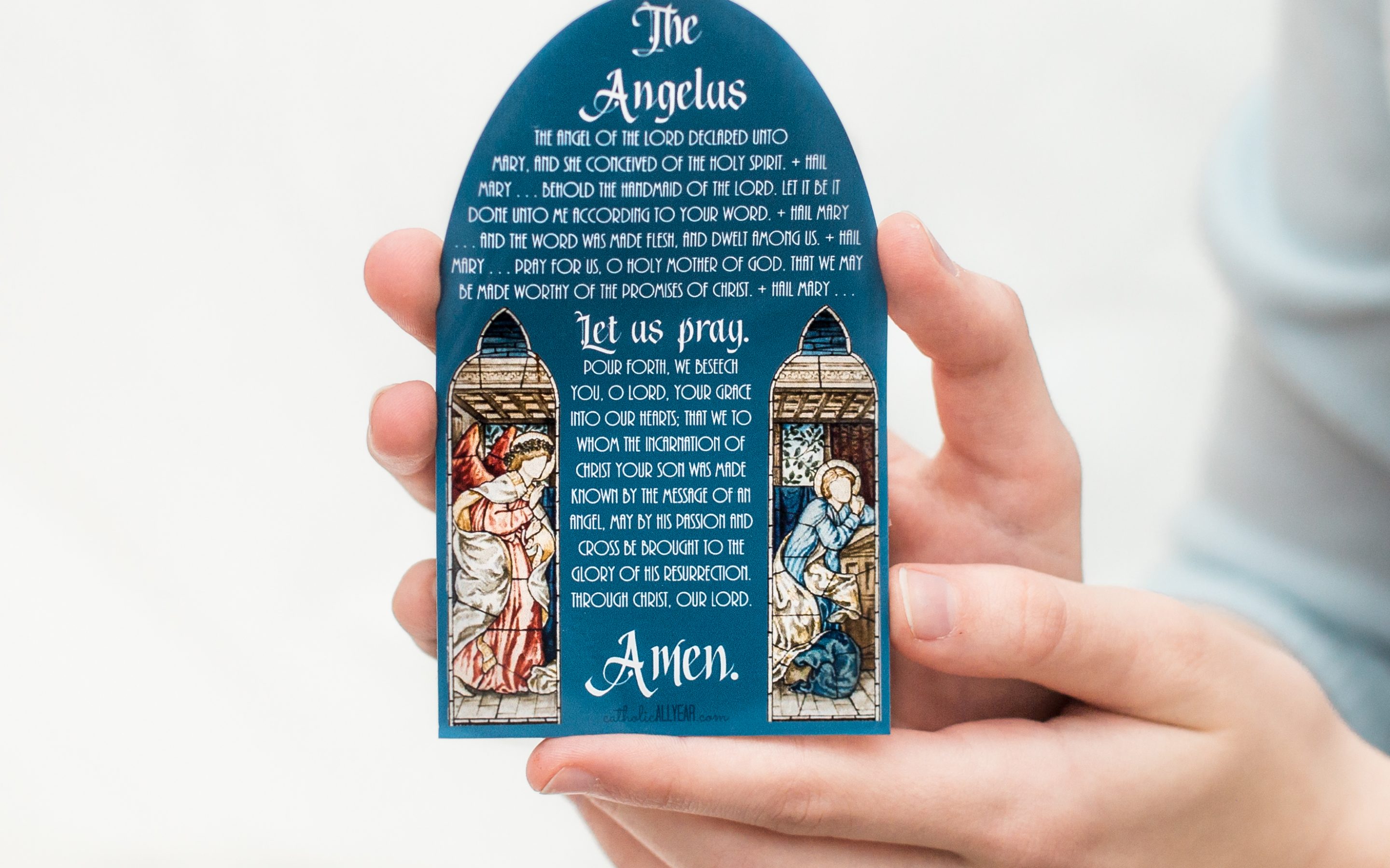 Angelus Prayer Window Cling