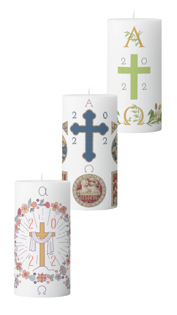 2022 Paschal / Easter Candles (+ DIY pdf or printed tissue)