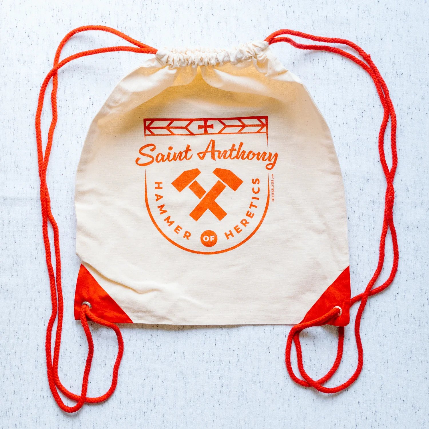 st. anthony drawstring bag