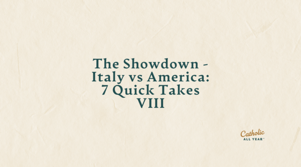The Showdown – Italy vs America: 7 Quick Takes VIII